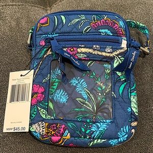Vera Bradley NWT Petite Travel Crossbody - Kerala Elephants